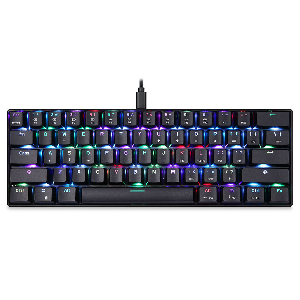 Wholesale Wired Motospeed Gaming Outemu Switch Mechanical Keyboard  61keys RGB Backlight hot swap keyboard