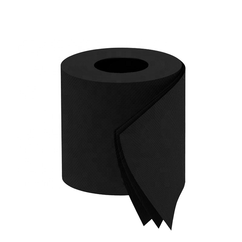 Wholesale Bathroom Embossed Roll Cheap Printed Tissue Rolls Color Black Toilet Paper