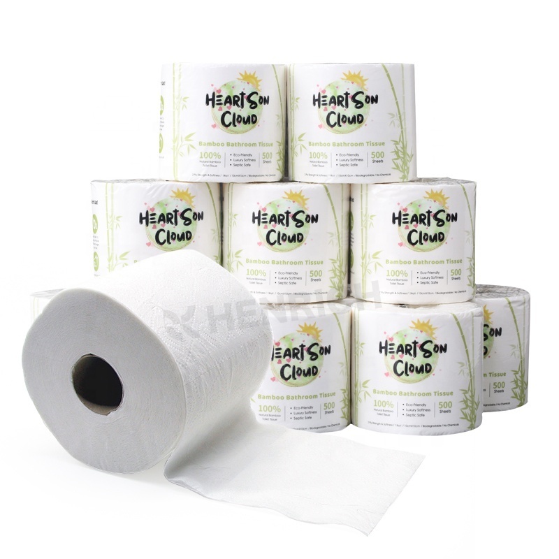 Wholesale Free Sample 100% Natural Bamboo Pulp Customized Toilet Tissue Paper