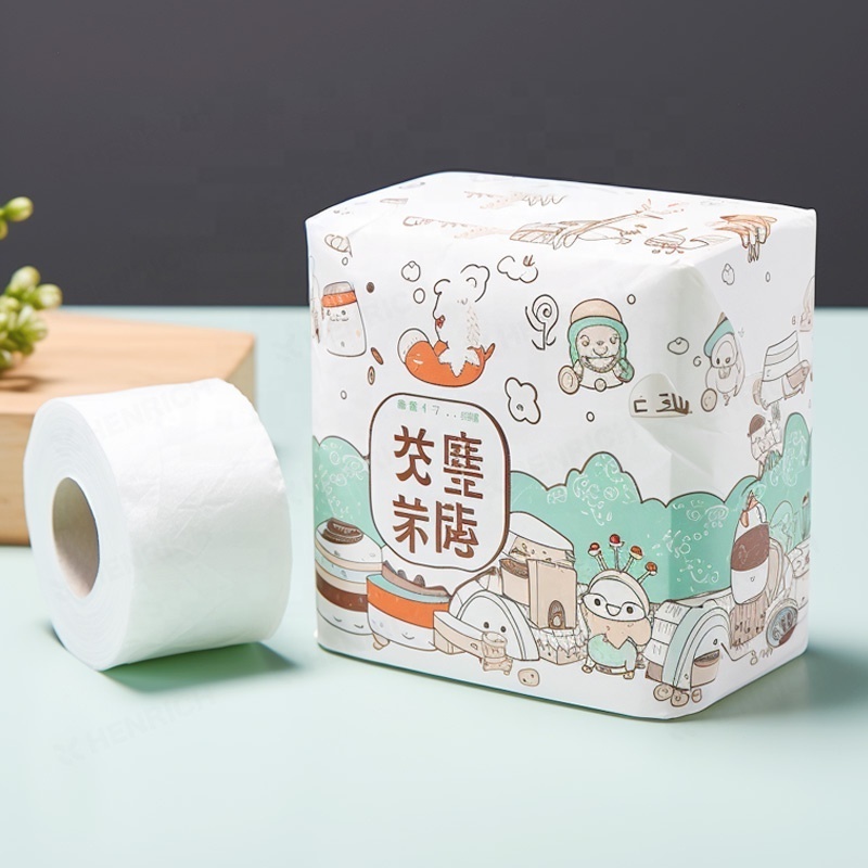 Hot Selling Toilet Paper Roller 3Ply Toilet Paper Wholesale Price Toilet Tissue Paper Roll Henrich Bamboo Tissue