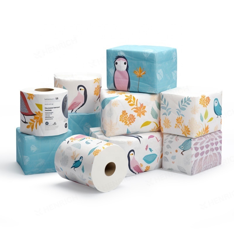 Toilet Paper Bulk Wholesale Price Toilet Tissue Paper Roll Toilet Paper Packaging Bag Henrich Bamboo Tissue