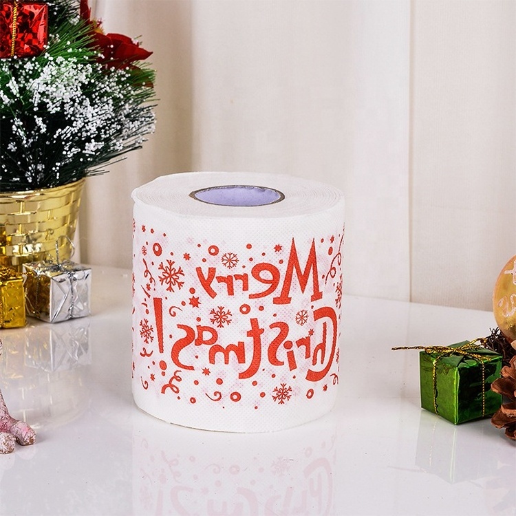 Cheap made in China Soft cheap high quality custom Christmas printing organic soft toilet paper