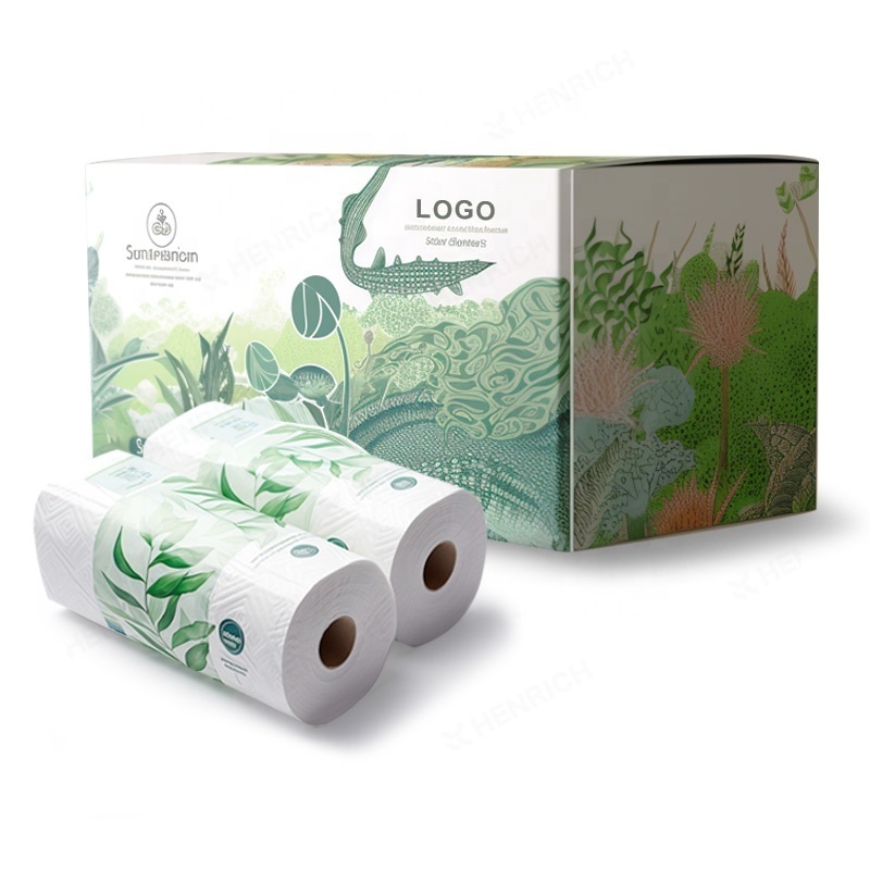 Wholesale Factory Custom eco friendly  disposable cleaning towels kitchen roll manufacturer bamboo hand towel