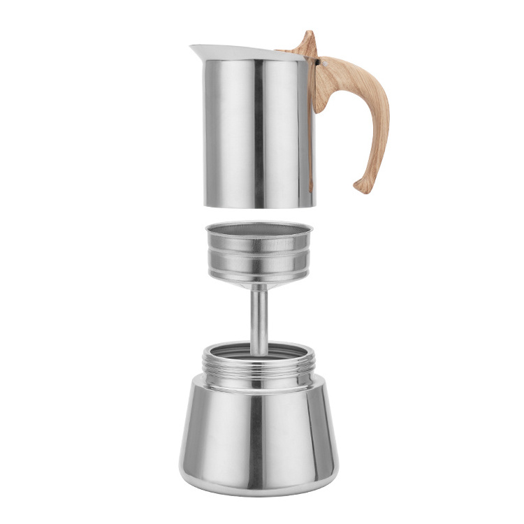 Stainless Steel 304/403  2 4 6 9 Cups Of Espresso Coffee Maker Stovetop Espresso Maker Moka Pot