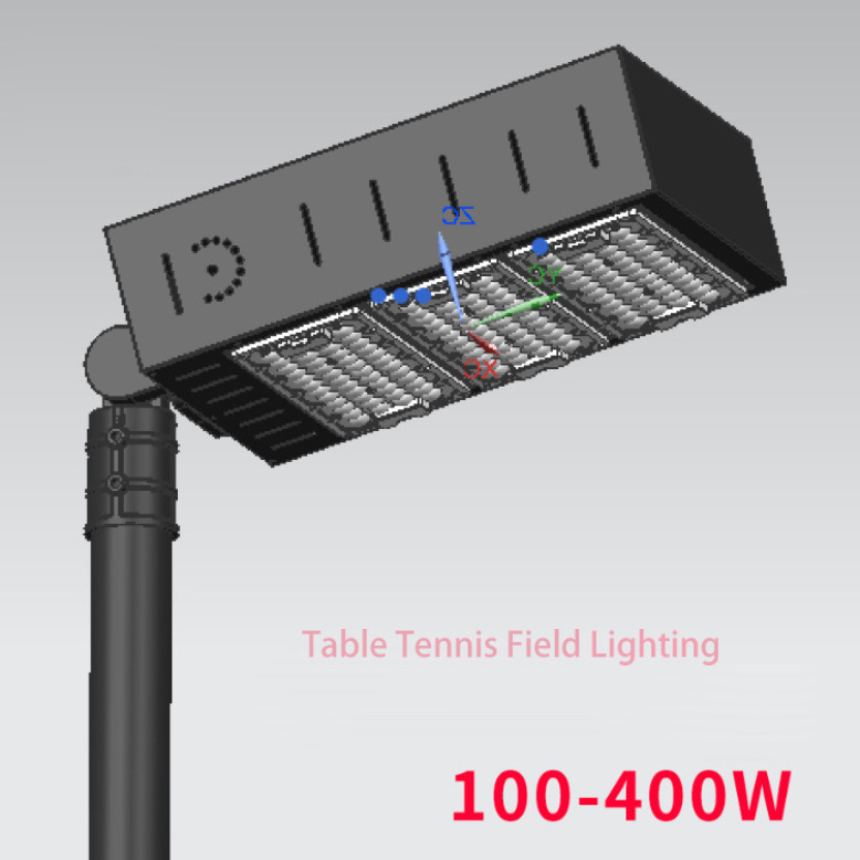 hot sale customize adjustable angle LED module polarized light IES Led High pole Light for tennis court  lighting