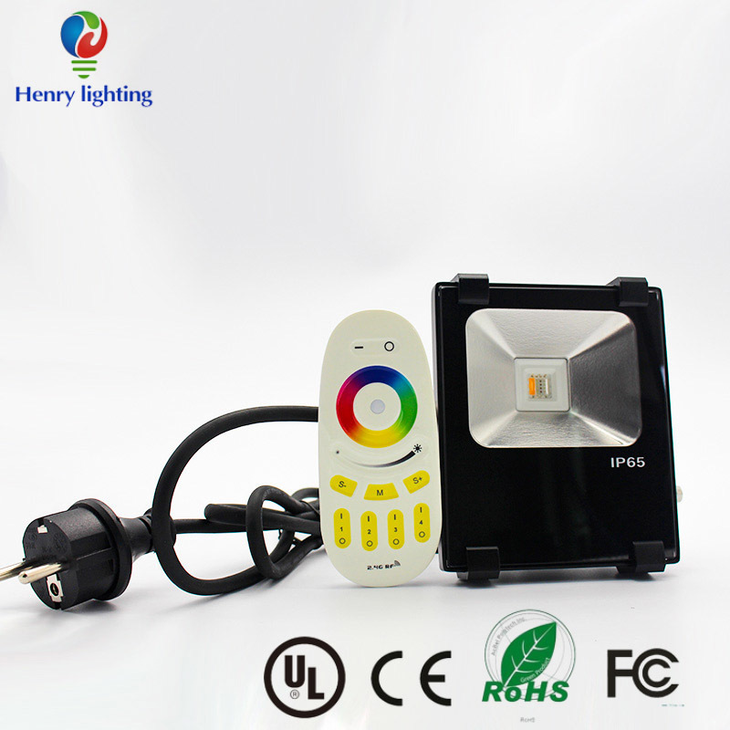 hot sale RC RGBW 30W Black Outdoor Flood Lighting Meanwell Waterproof Led Ip65 Floodlight Spotlight for landscape lighting