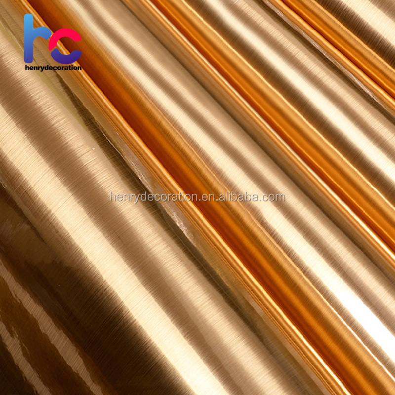 Brushed Mirror PVC Foil Golden Decorative Self Adhesive Reflective Film for Furniture