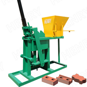 Clay Brick Making Machine In Uganda Small HR2-40 Mud Brick Machine