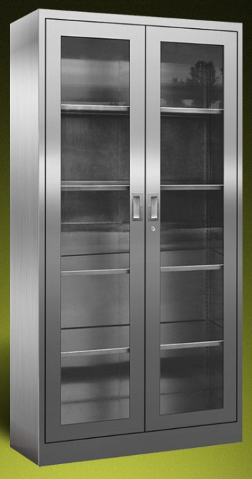 Hospital Furniture Stainless Steel Lockable Medical Instrument Cabinet Medicine Cupboard