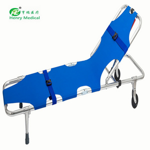 Hospital double fold stretcher used in ambulance