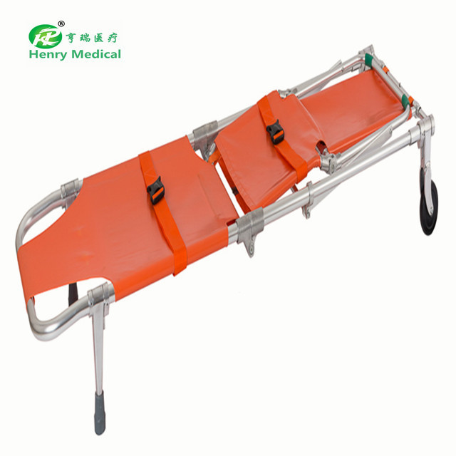 Hospital double fold stretcher used in ambulance