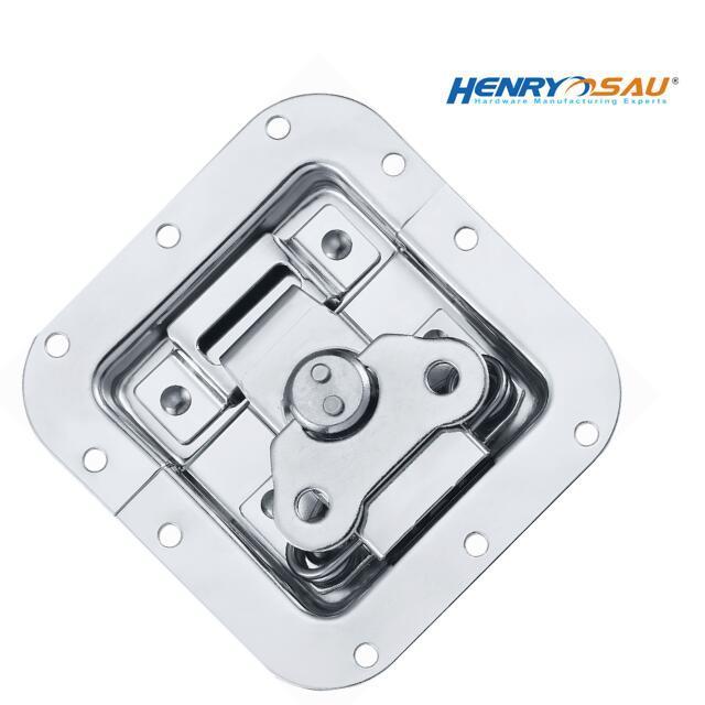 Newest flightcase hardware chrome plating butterfly box latch accessories latch lock  turn latch lock