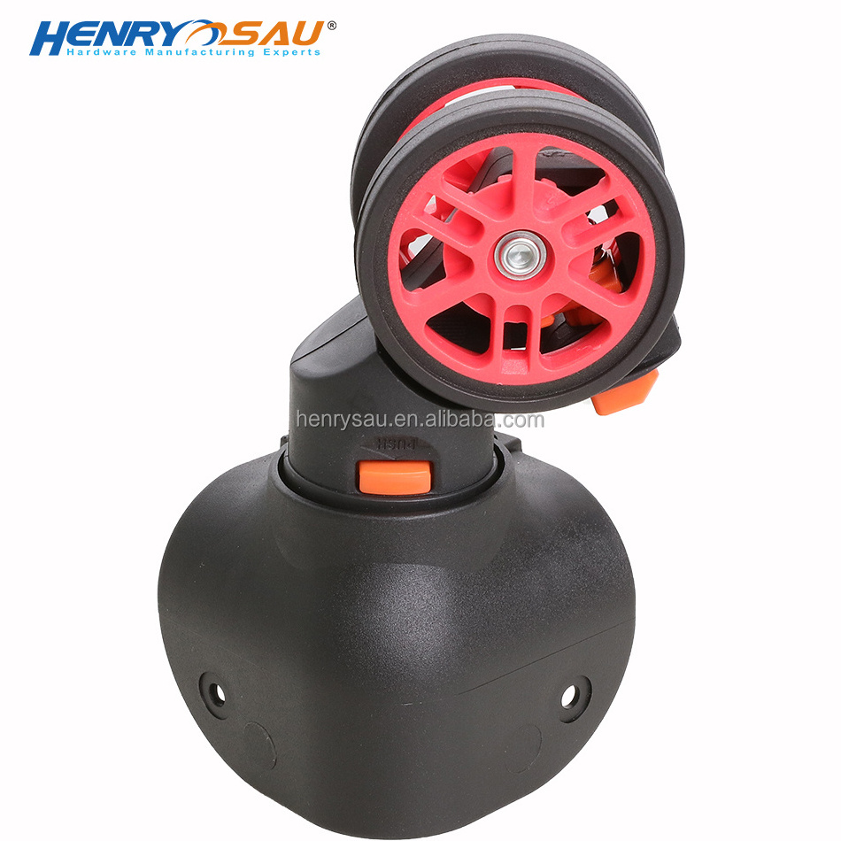 Black Swivel Plastic Luggage Wheels 50mm Detachable Trolley Caster for Luggage Suitcase 360 Degree Rotating PVC suitcase Wheels