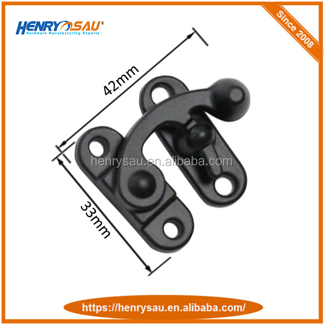 Diecasting Black Small Metal Lock Clasp for Wooden Box Horn Lock Buckles Wine Box Hasp Lock Retro Jewelry Boxes Latch