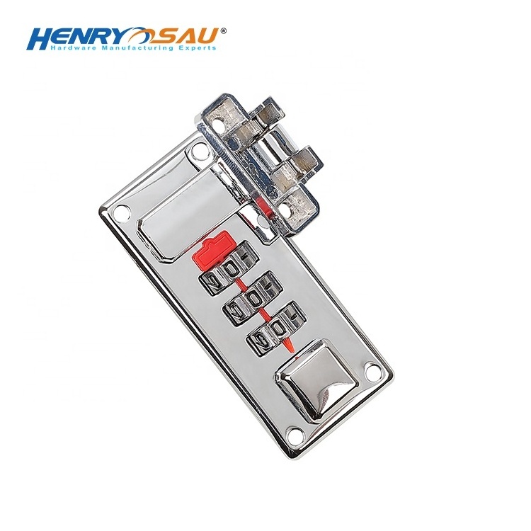 Small tsa zinc alloy push lock drawer 3 digital combination lock for safe box coded lock for luggage