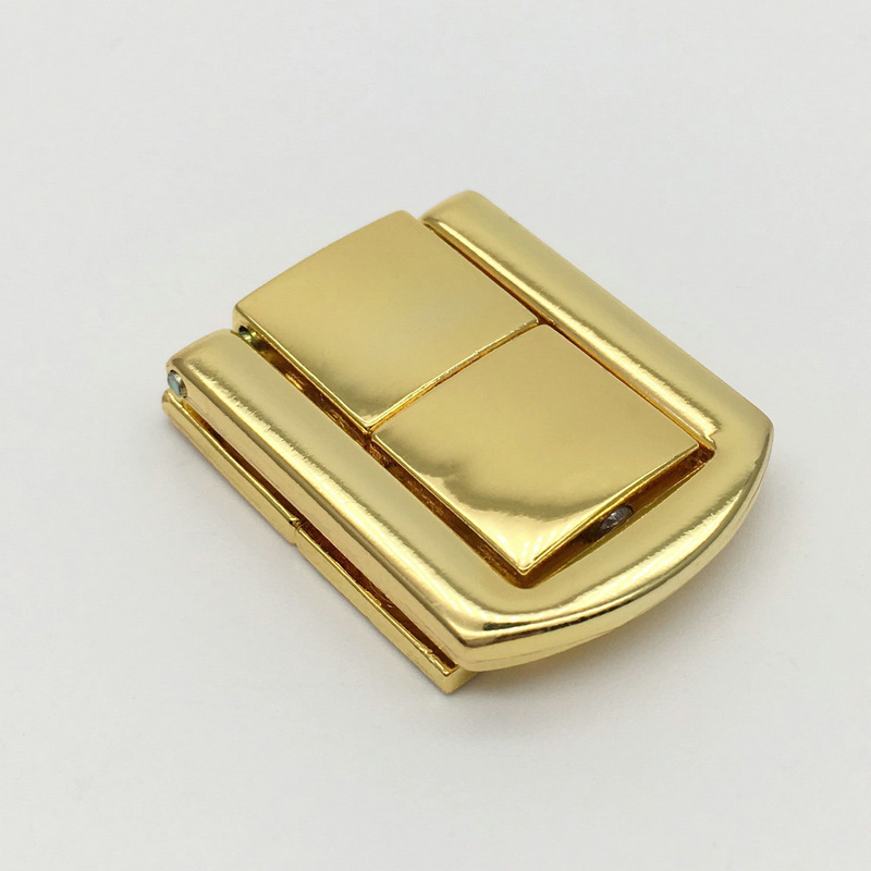 new arrival small box glold plated clasp lock customized push lock for wooden case zinc alloy push lock for jewelry box