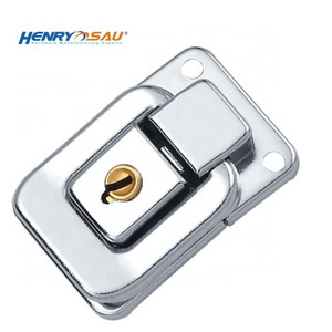 Heavy duty safety padlock hasp case latch lock hanging lock box with key  steamer trunk latch catch lock