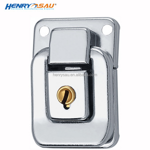 Promotional Price Silver Toggle Case Catch Latch Chest Suitcase Hasp Lock with Key Drawbolt Closure Latch Padlock for tool Cases