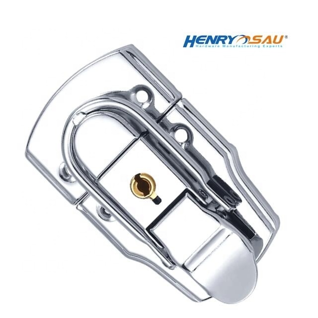 Customized Hasp Tool Box Latch Lock Music Equipment Toggle Latch Lock With Key plated latch catch