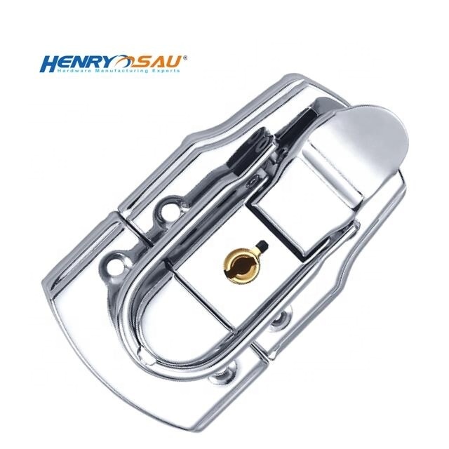 Customized Hasp Tool Box Latch Lock Music Equipment Toggle Latch Lock With Key plated latch catch