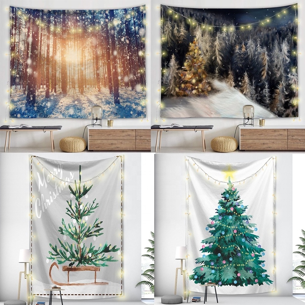 Vintage Premium Refined Romantic Warm Ambiance Christmas Series Poster Blanket Tapestry Indoor Outdoor Dorm Classroom Decoration