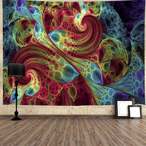 Art Decor Vibrant Bright Colorful Hippie Series Artwork Picnic Mediation Yoga Mat 3D Digital Printing Poster Blanket Tapestries