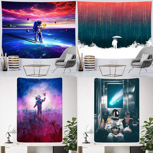 Refined Personalized Vibrant Bright Colorful Artwork Art Decor Astronaut Series Beach Towel Shawl Sun Protection Tapestry