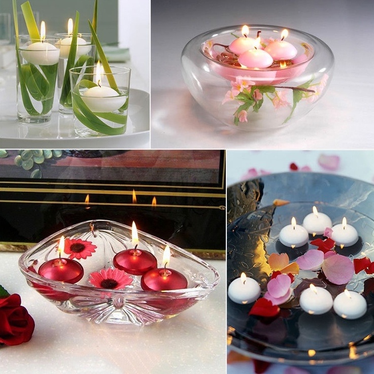 Most Sold Product in Candelabra Decoration Water Floating Paraffin Wax Small Tea Light Cotton Wicks Wishing Votive Candles