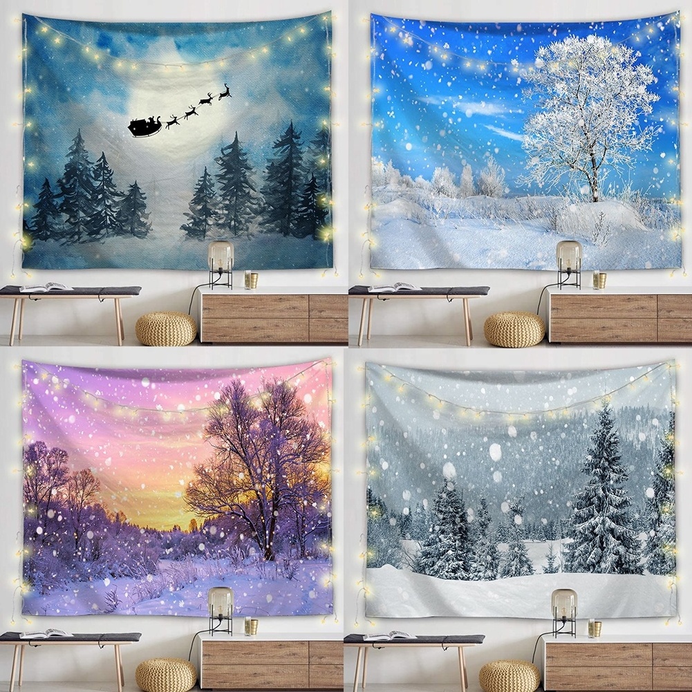 Vintage Premium Refined Romantic Warm Ambiance Christmas Series Poster Blanket Tapestry Indoor Outdoor Dorm Classroom Decoration