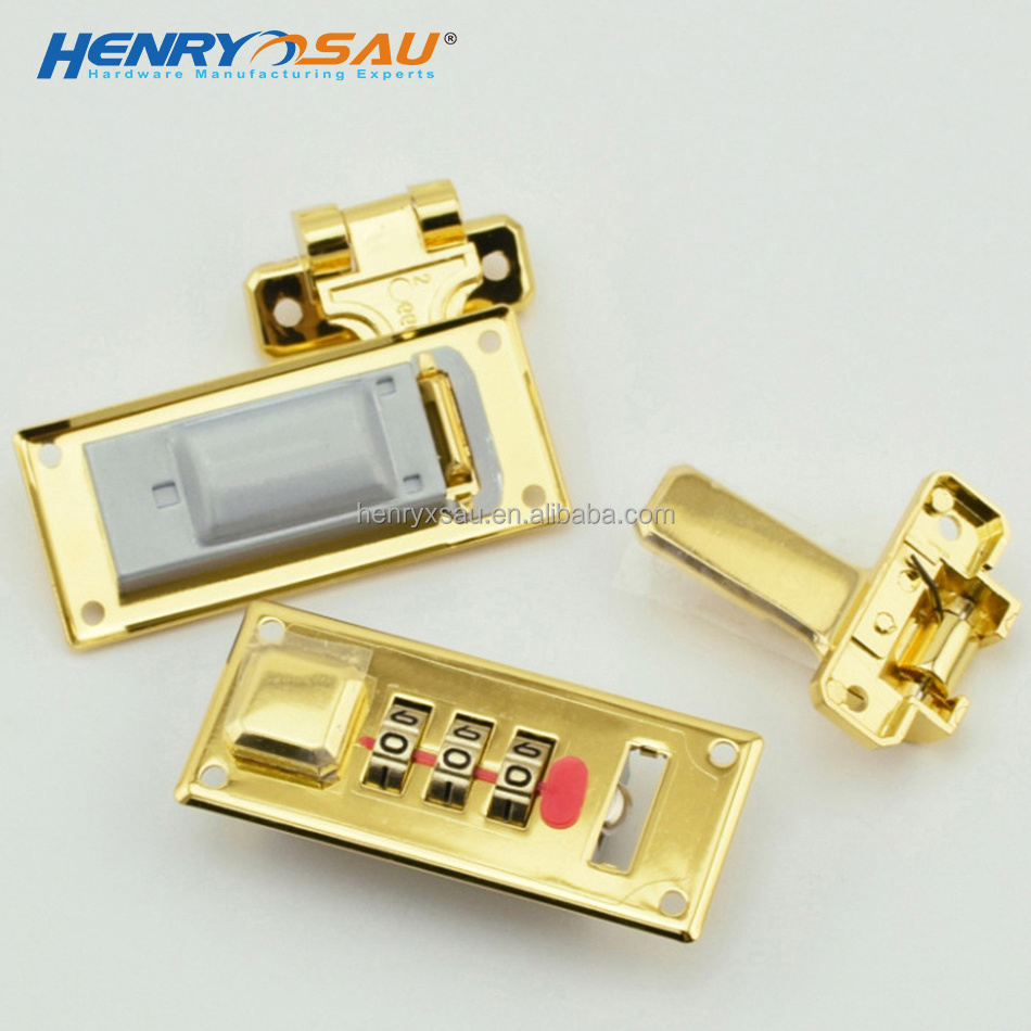 Factory Supply Suitcase Alloy Gold Plated Lock Briefcase Lock Small Security Digital Combination Coded Lock for Premium Gift Box