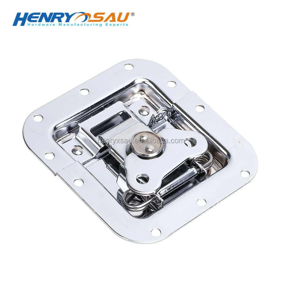 Butterfly lift and turn swivel twist recessed catch latches hasp lock fastener steel chromed pad lockable clasp for flight case