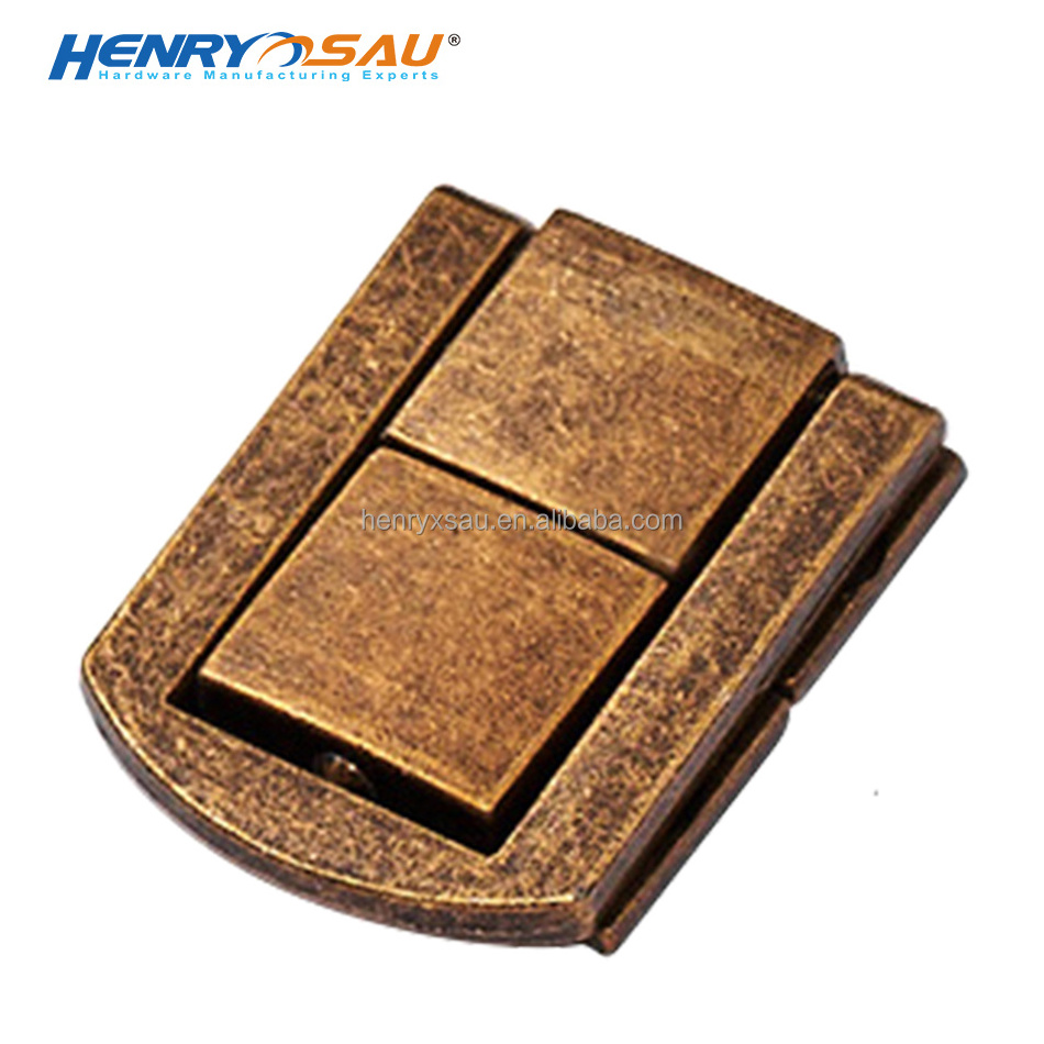 retro design square zinc alloy press clasp lock for jewelry box metal clasp lock bag accessories lock for gift box latch clasp