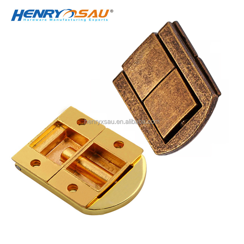 retro design square zinc alloy press clasp lock for jewelry box metal clasp lock bag accessories lock for gift box latch clasp