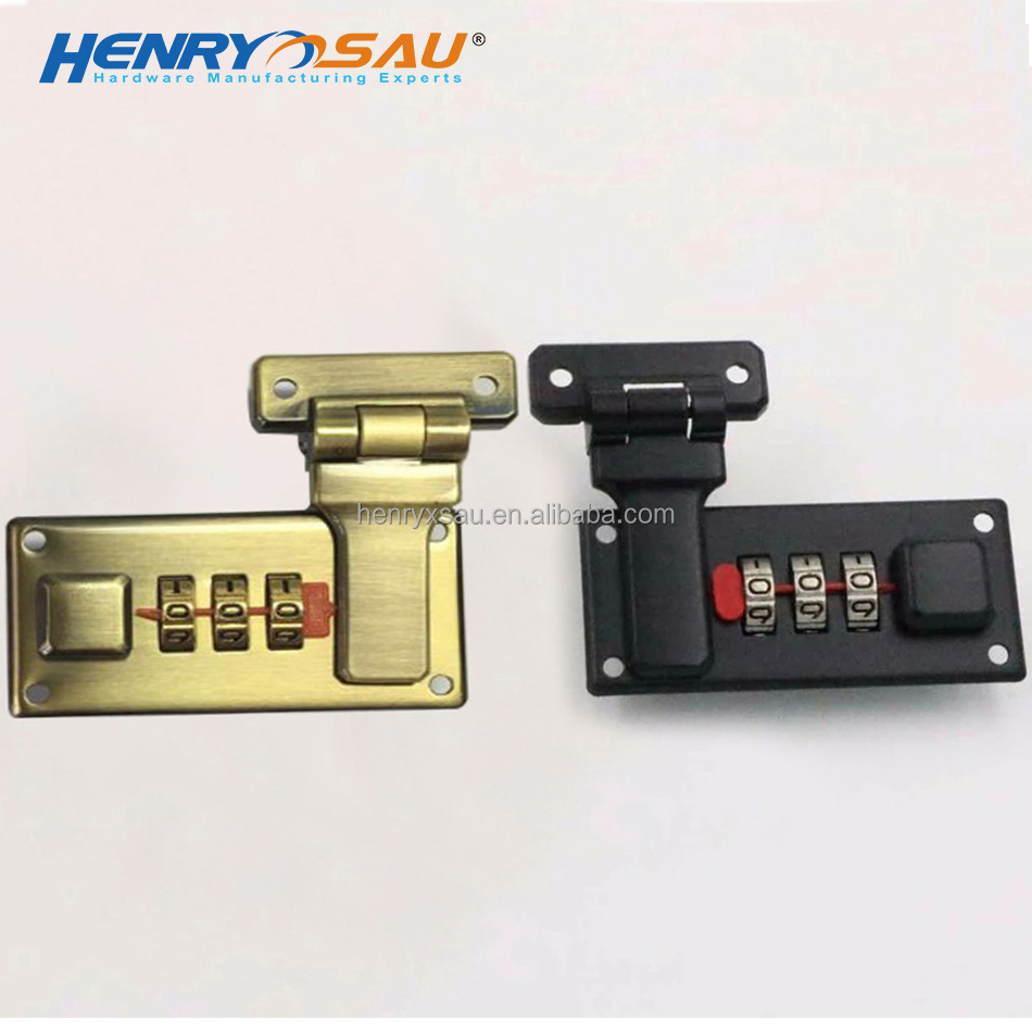 Black Coated Metal Code Combination Lock for Suitcase Number Lock & Alloy Password Lock for Aluminum Box & Cabinet Number Wheels