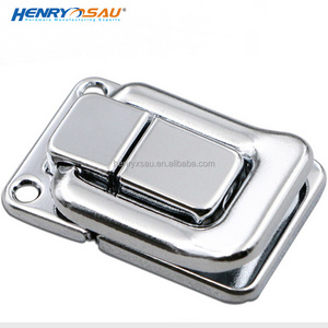 Top selling tool box metal buckle fittings 1.5" small box chrome plated clasp lock catch for wooden case accessories box latch