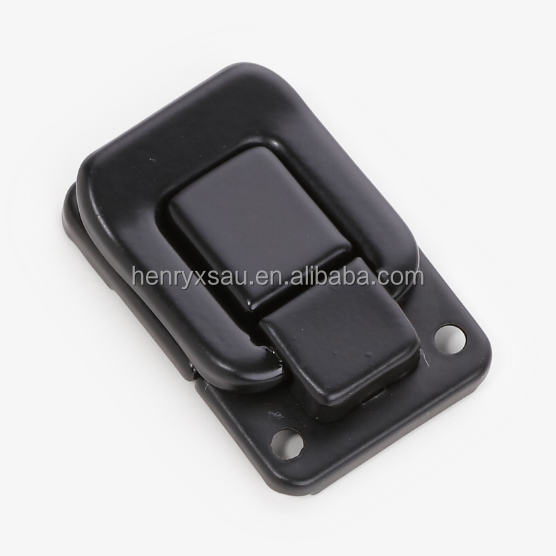 China Manufacturer Black Toggle Case Catch Latch Chest Suitcase Hasp Square Padlocks with Key Bag Box Steel Buckle Clip Clasps