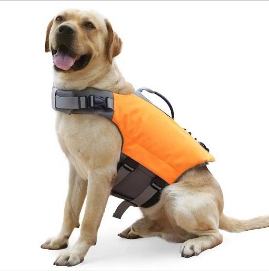 Dog Life Jacket Lightweight Adjustable Dog Safety Fin Life Jacket Vest for Pet Summer Swimming Dog Life Jacket