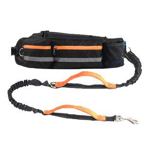 Reflective Adjustable Walking Hands Free Dog Leash Retractable Rope Collar Harness Multi Function Running