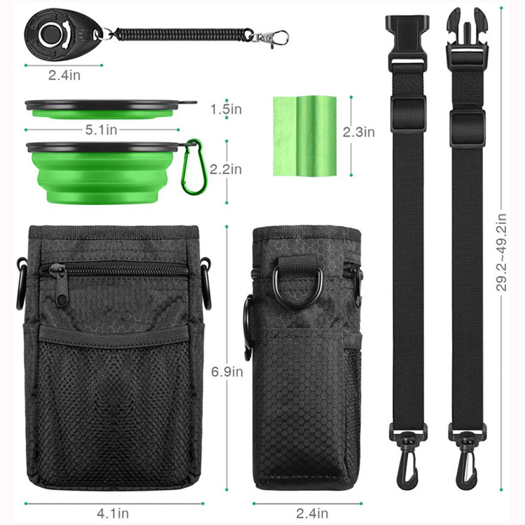 Hot Selling Outdoor Easily Carries Dog Training Pouch Pet Dog Treat Pouch Portable Adjustable Dog Walking Bag