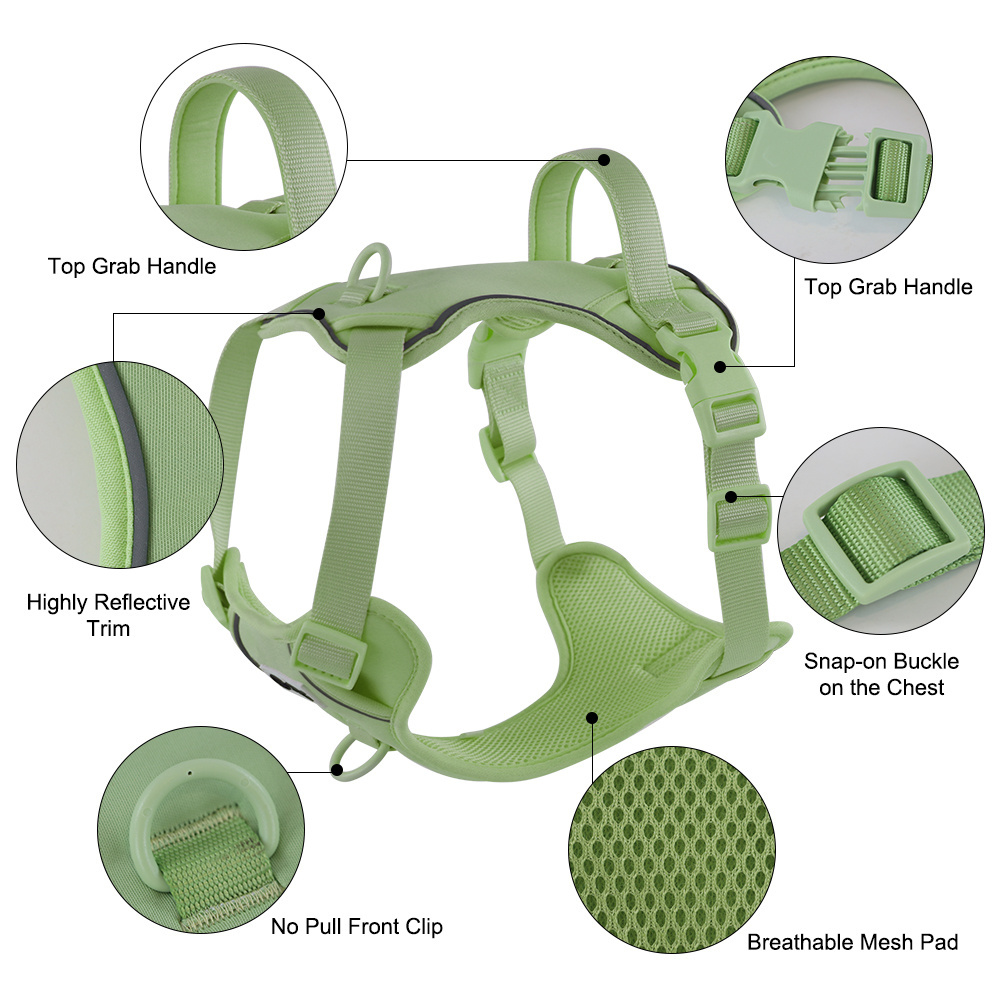 Wholesale New Design Dog Pet Pets Accessories Nylon Neoprene Outdoor No Pull Rechargeable Designer Dog Harness