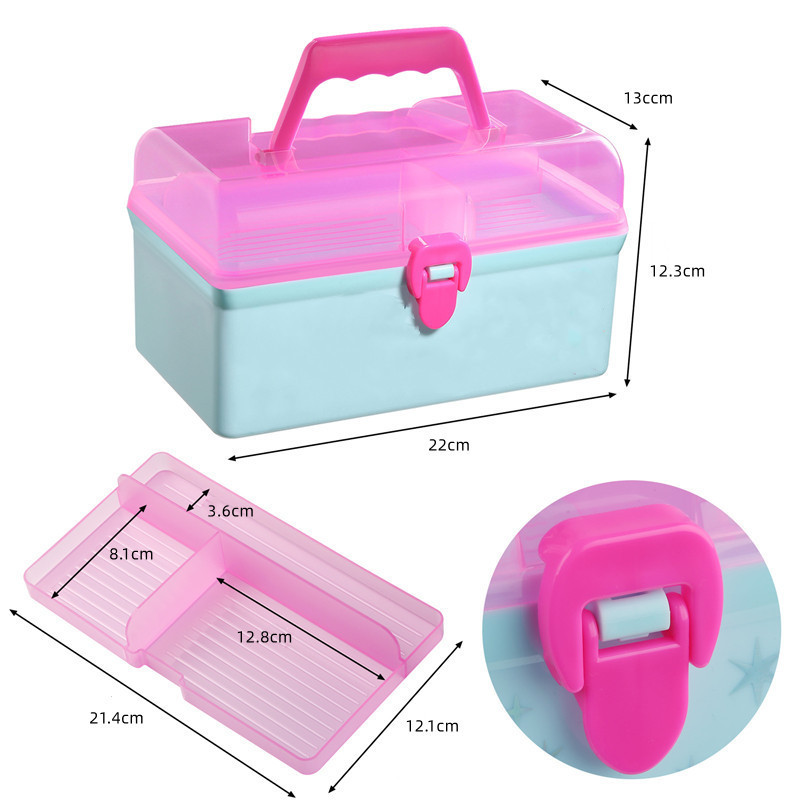 Durable Clean Plastic Container With Handle Organizer Box Large Storage Bin For Toys Kids Room