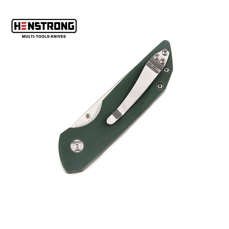 New Arrival Stainless Steel Outdoor EDC Pocket Camping G10 Handle Pocket Knife,Defence Folding Utility Knife