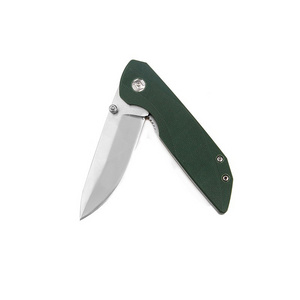 New Arrival Stainless Steel Outdoor EDC Pocket Camping G10 Handle Pocket Knife,Defence Folding Utility Knife