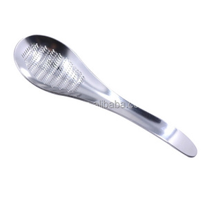 New design kitchen gadget garlic press grinding stainless steel ginger grater spoon lemon zester