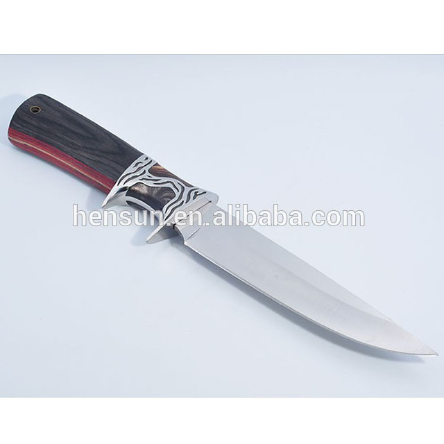 Knife Wholesale Professional Custom pakka wood handle camping combat survival tactical hunting knife