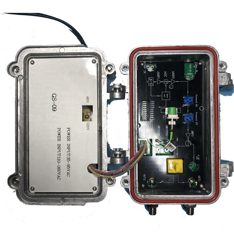 High Output Level CATV HFC Outdoor FTTB Optical Receiver Node 2 output CATV optical receiver Utra low AGC OR300 hensure