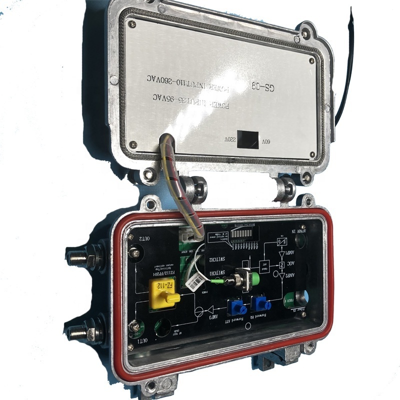 High Output Level CATV HFC Outdoor FTTB Optical Receiver Node 2 output CATV optical receiver Utra low AGC OR300 hensure