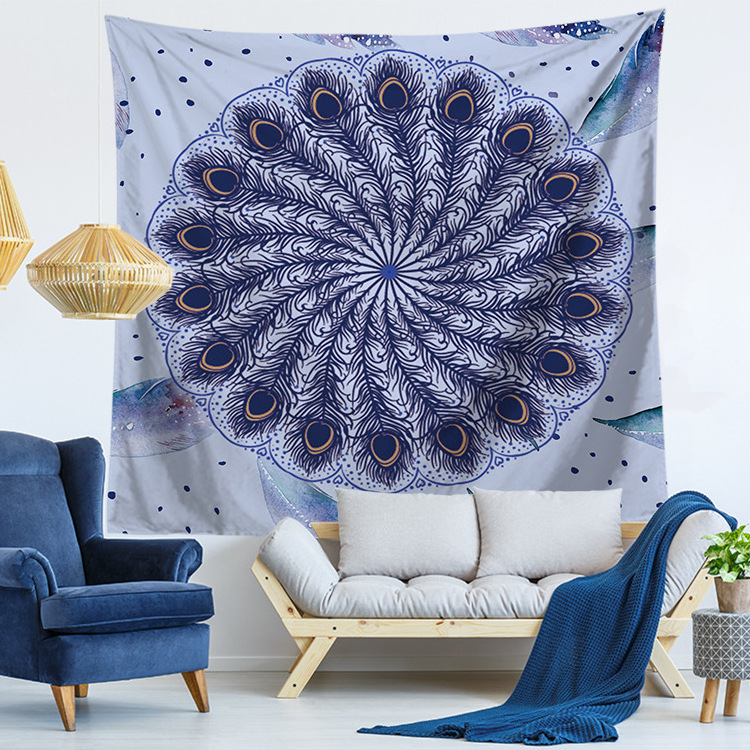 custom print wall tapestry weaving machine