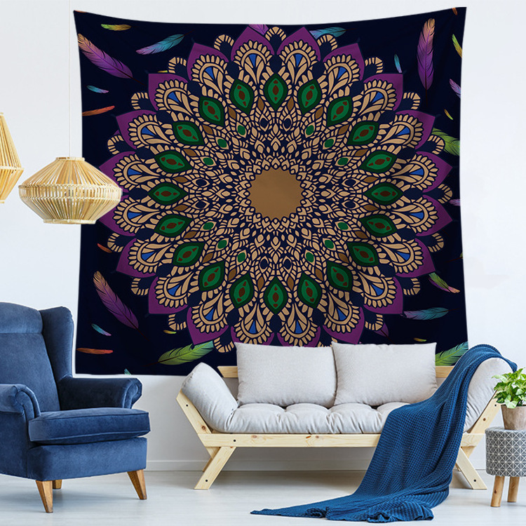 custom print wall tapestry weaving machine