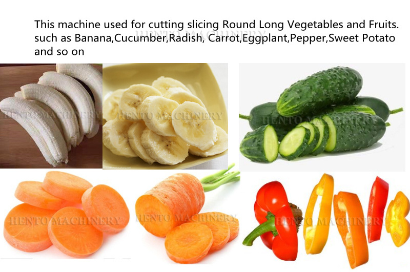 Large Capacity Banana Plantain Slicer Machine / Sweet Pepper Chili Slicer / Orange Lemon Fruit Citrus Slicer Slicing Machine